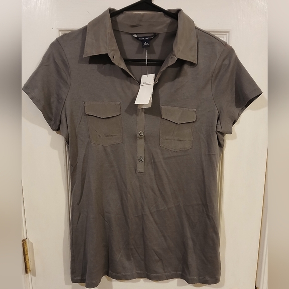 Women's Banana Republic Gray Short Sleeve Top New With Tags - Picture 1 of 13